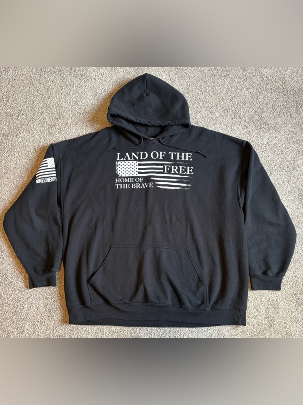 Nine Line Apparel Land Of The Free Men’s Black Hoodie